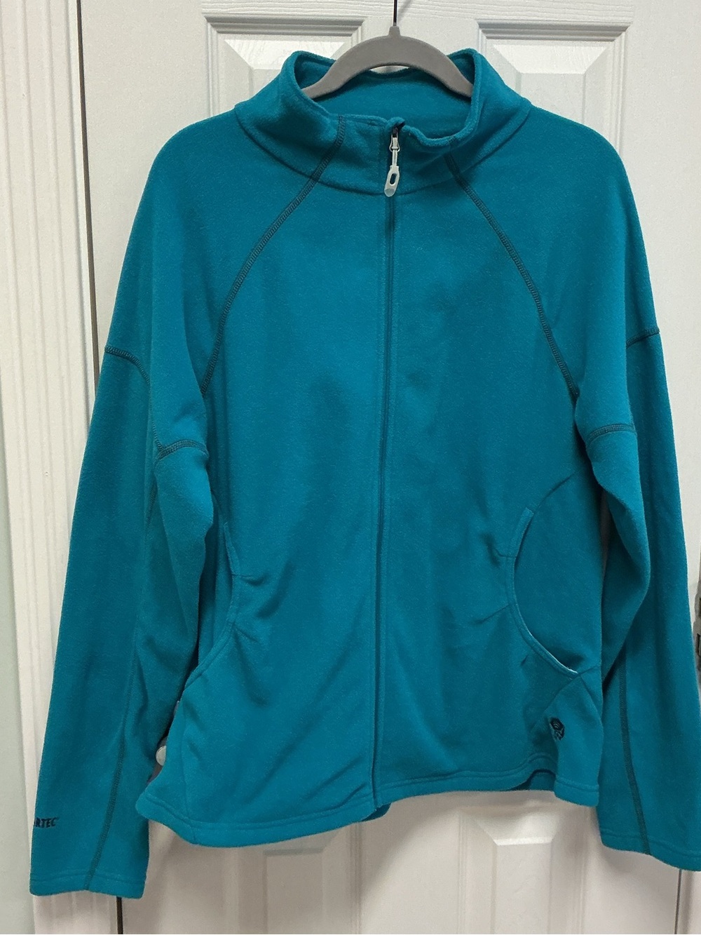 Mountain Hardwear Full Zip Polartec Fleece Jacket Women’s SZ L Teal Micro NWT